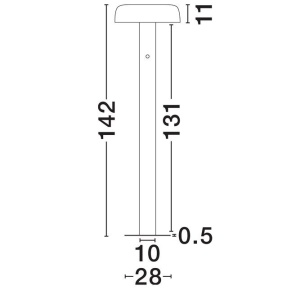 Lampadar LED 2700K NOELIA negru - Img 2