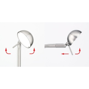 Lampadar LED cu spot ajustabil STUDENT crom satin - Img 5