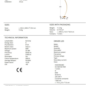 Lampadar LED de podea design modern Arcus - Img 8