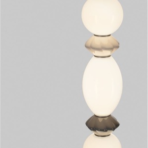 Lampadar LED decorativ ceramica gri, alb, PALLINA 244936 universul-luminii.ro