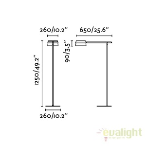 Lampadar LED / Lampa de podea dimabila design deosebit LOOP 29569 181496 universul-luminii.ro
