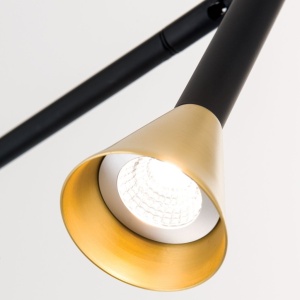Lampadar LED stil scandinav minimalist ODEON negru/alama - Img 6