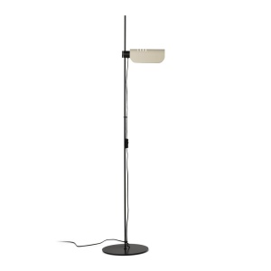 Lampadar metal stil retro cu abajur ajustabil MARTINICA negru, bej