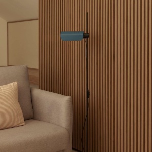 Lampadar metal stil retro cu abajur ajustabil MARTINICA negru, blue - Img 4