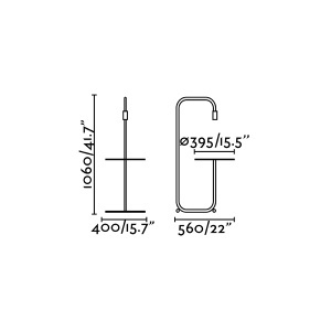Lampadar minimalist design multifunctional GUEST Black 01046 188926 universul-luminii.ro