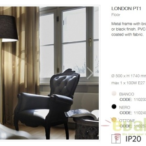 Lampadar modern LONDON PT1 NERO 110240 50186 universul-luminii.ro