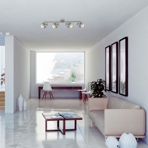 Lustra 4 spoturi design modern BASIL crom satin 5382 RX - Img 3