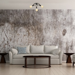 Lustra aplicata 3l design industrial Fidel auriu antic - Img 3
