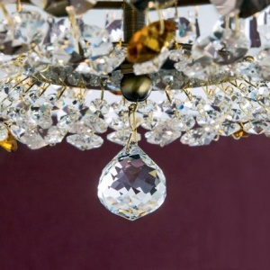 Lustra aplicata cristal Schöler design de lux Sheraton 55cm, antique brass 96256 universul-luminii.ro