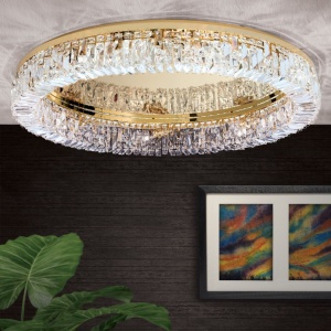 Lustra aplicata cristal Schöler design modern de lux Ring 107cm gold 134186 universul-luminii.ro