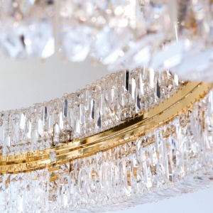Lustra aplicata cristal Schöler design modern de lux Ring 24K 60cm gold plated 95836 universul-luminii.ro