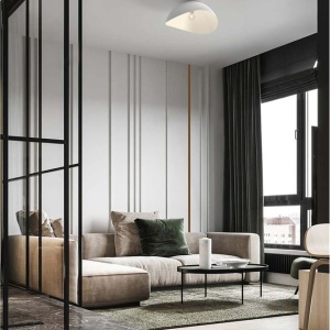 Lustra aplicata design decorativ OPSI alb D-50cm - Img 2