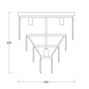 Lustra aplicata design deosebit AMEDEO, crom FC17106/4+1-CHR ZL - Img 2