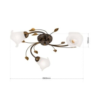 Lustra aplicata design elegant SISI 3L antique - Img 9