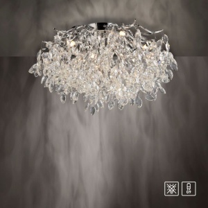 Lustra aplicata design magnific, crom, diametru 60cm, RICICLE - Img 7