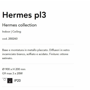 Lustra aplicata design modern Hermes pl3 - Img 2