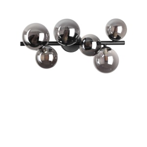 Lustra aplicata design modern Perlage pl6 negru/fumuriu - Img 1