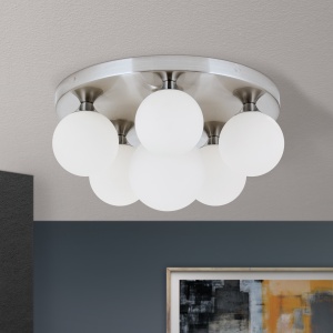 Lustra aplicata design modern SNOWWHITE 6L crom satin - Img 3