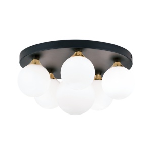 Lustra aplicata design modern SNOWWHITE 6L negru/auriu - Img 4