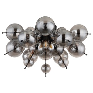 Lustra aplicata design modern UDO 3L negru/fumuriu - Img 4