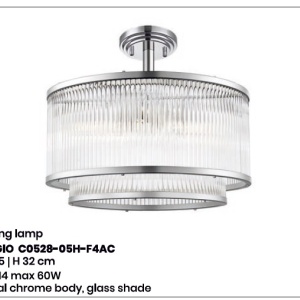 Lustra aplicata eleganta design modern SERGIO crom C0528-05H-F4AC ZL - Img 2