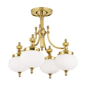 Lustra aplicata eleganta stil clasic Nostalgie 4L alama lucios/opal 163676 universul-luminii.ro