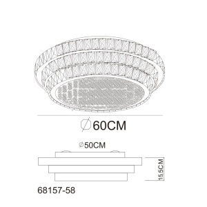 Lustra aplicata LED CCT, Telecomanda KLARA 60cm 619996 universul-luminii.ro