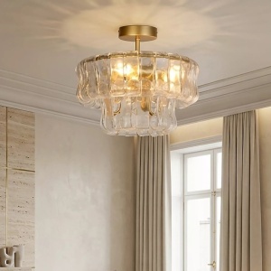 Lustra aplicata metal auriu, sticla Bowlight 3Lt