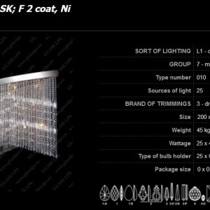 Lustra aplicata moderna cristal Bohemia, L-200cm L17 010/25/3, 3-SK, F 2 coat - Img 5