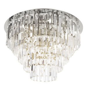 Lustra aplicata / Plafoniera design elegant Monaco crom, 80cm - Img 1