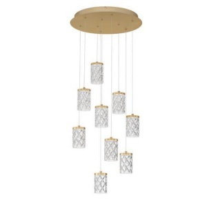 Lustra aurie cu 9 pendule LED PHOS