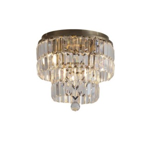 Lustra baie metal alama antic, cristal transparent Empire 4L, IP44