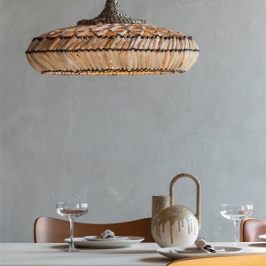 Lustra boho style Rinjani 60x29cm natural, M - Img 5