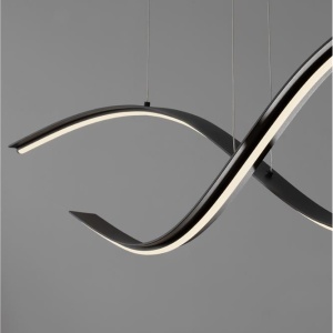 Lustra BRIO neagra liniara cu iluminat LED CCT 248256 universul-luminii.ro