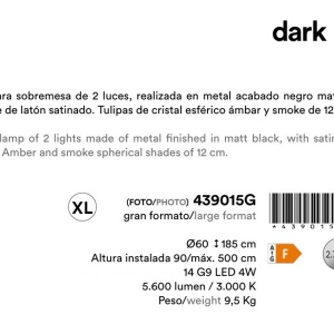 Lustra casa scarii cu 14 pendule Dark XL H500 249436 universul-luminii.ro