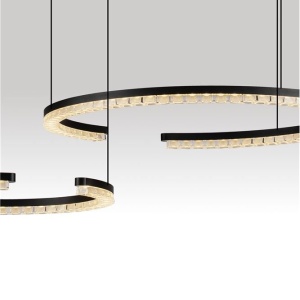 Lustra circulara aluminiu negru GREAMY D-93cm 623296 universul-luminii.ro