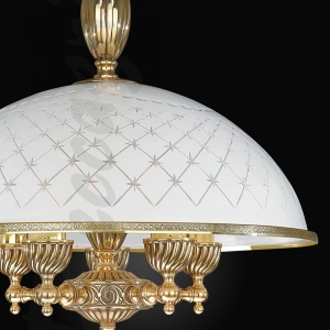 Lustra clasica alama/sticla realizat manual 7102 204536 universul-luminii.ro
