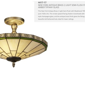 Lustra clasica sticla tiffany New York 2L 4417-17 SRT 185276 universul-luminii.ro