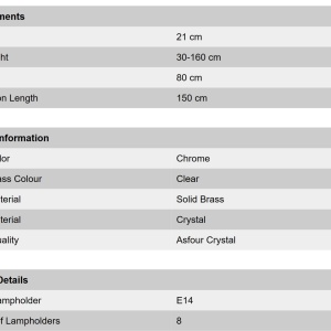 Lustra cristal Asfour design modern de lux Ring 80cm chrome plated 198486 universul-luminii.ro