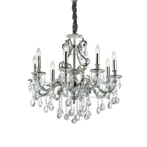 Lustra cristal Venezian diam. 73cm GIOCONDA SP8 ARGENTO 044934