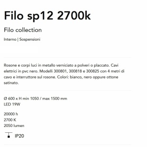 Lustra cu 12 pendule LED design tubular FILO sp12 2700k alb 165156 universul-luminii.ro