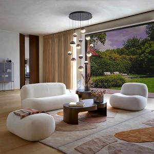 Lustra cu 13 pendule LED design modern Orbes 230416 universul-luminii.ro