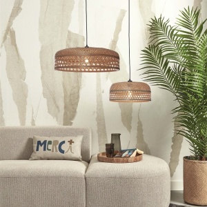 Lustra cu 2 Pendule eco din bambus Ubud single set/2, nat 213776 universul-luminii.ro