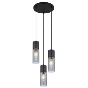 Lustra cu 3 pendule design modern ANNIKA negru