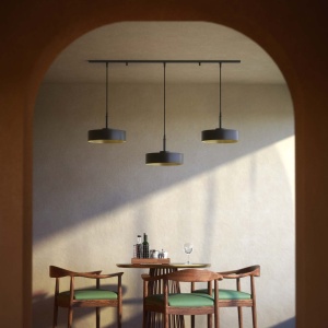 Lustra cu 3 pendule din alama Elegant Design - Img 3