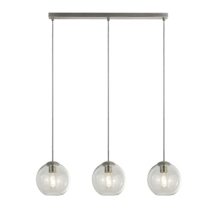 Lustra cu 3 pendule din sticla transparenta Balls