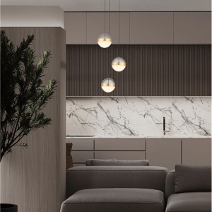 Lustra cu 3 Pendule LED stil modern ALAZ - Img 2