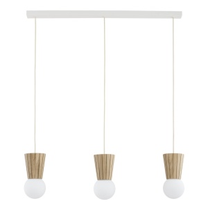 Lustra cu 3 pendule lemn stil scandinav VOLANTE 6357 - Img 5