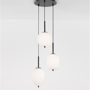 Lustra cu 3 pendule modern Lato negru 202036 universul-luminii.ro