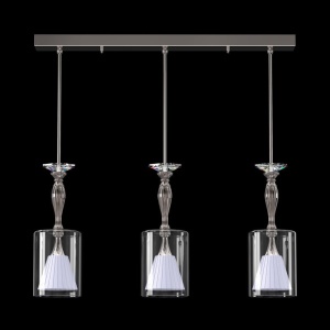 Lustra cu 3 pendule moderna design LUX ANOMALY 03-CH, nickel
